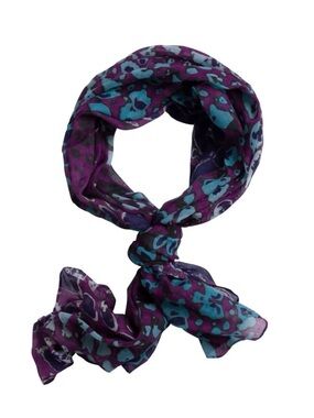 Miche Purple and Teal Abstract Snake Print Scarf - Women Accessories